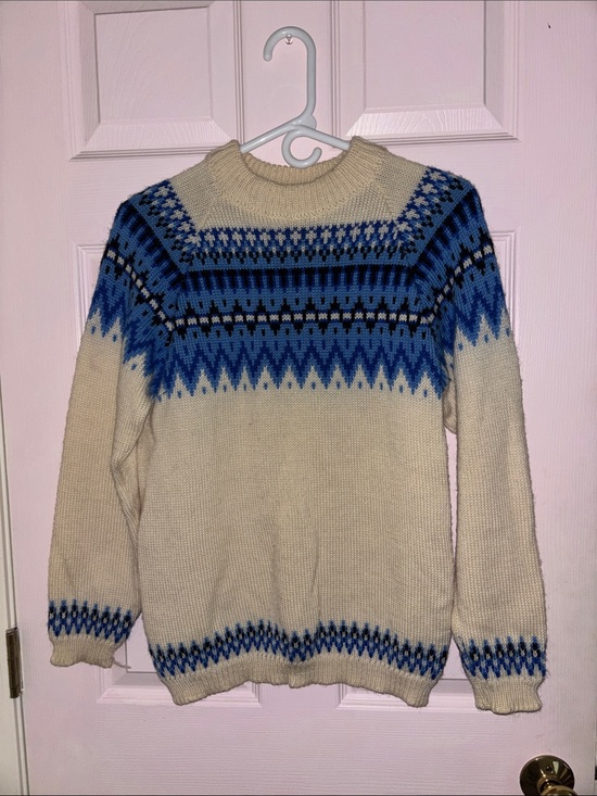Dale of Norway Other - Dale of Norway Cream and Blue Fair Isle Crewneck Sweater